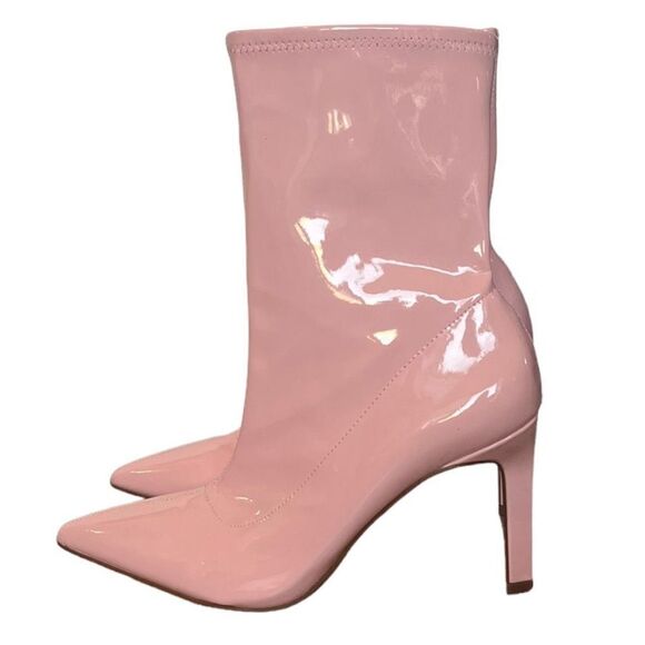 New York & Company Women's Pink Naomi High Heel Bootie Patent Leather Size 9 - Picture 1 of 11